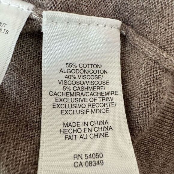 Rachel Rachel Roy tan cardigan vest cotton/viscose/cashmere blend size L NWT - Picture 6 of 8